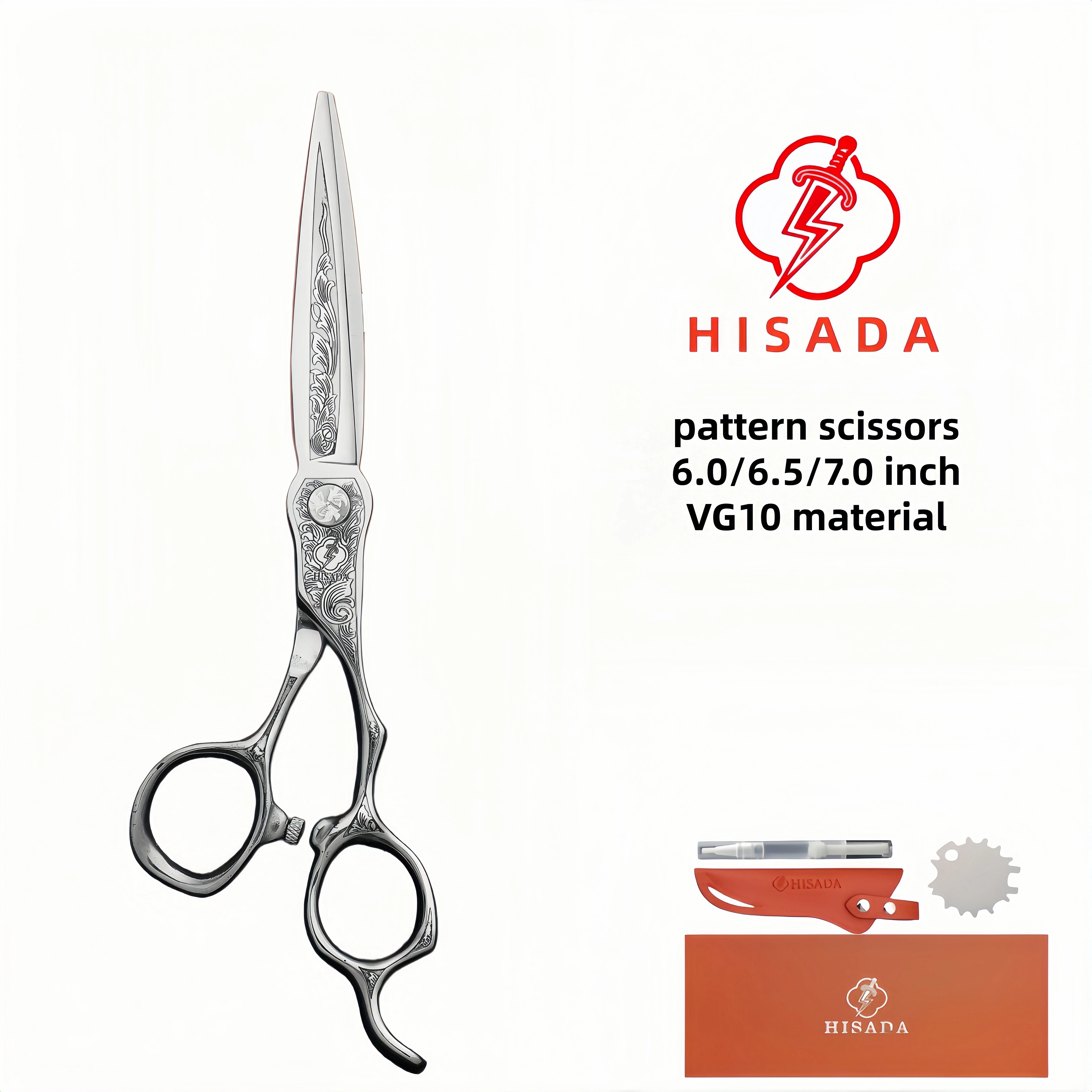 Flower texture hair scissors Barber Shop Barber's Exclusive Hair Scissors CNC pattern engraving 6.0/6.5/7.0 inch hair scissors
Flower texture hair scissors Barber Shop Barber's Exclusive Hair Scissors CNC pattern engraving 6.0/6.5/7.0 inch hair scissors