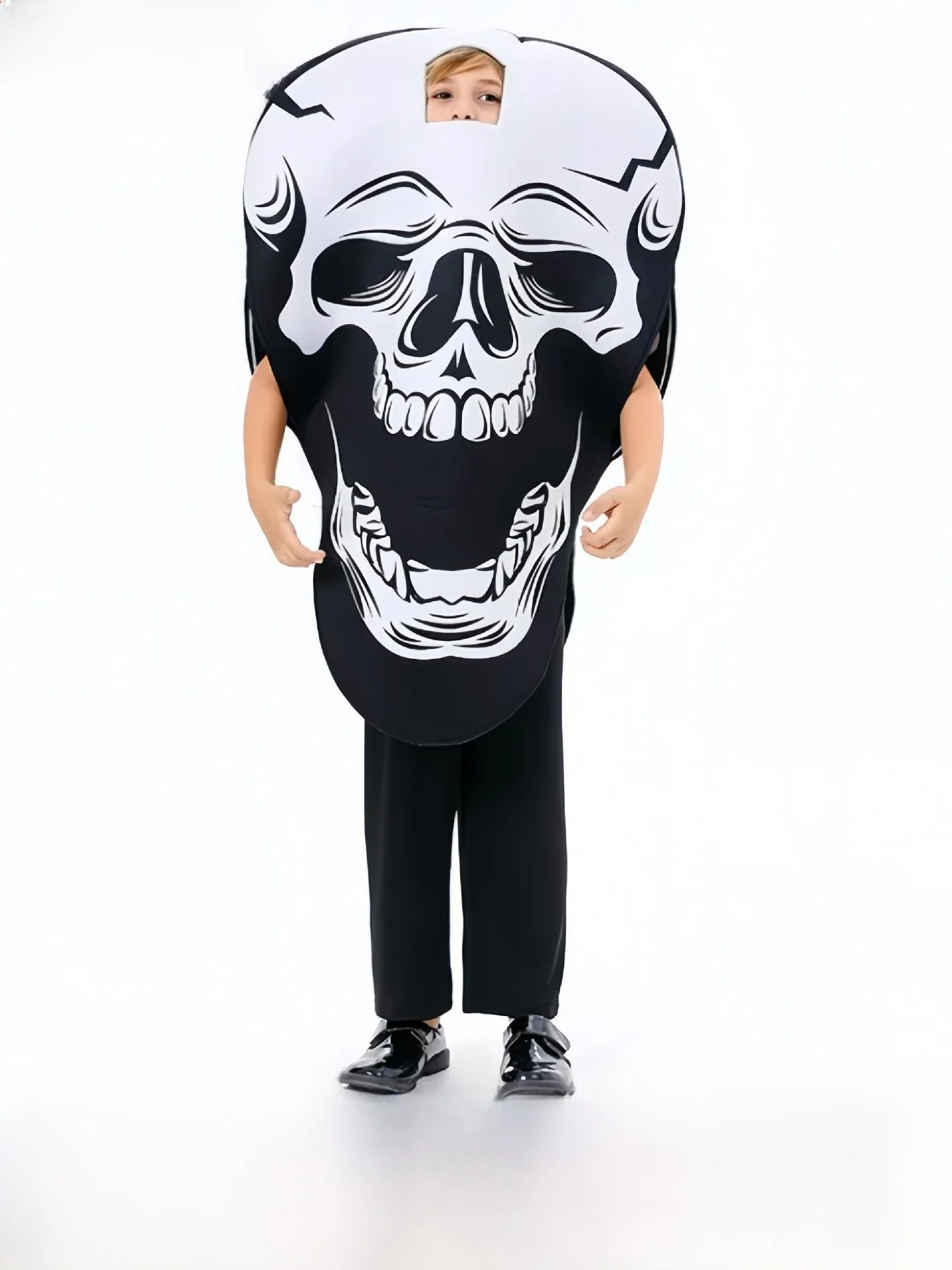 Halloween Children's Skull Horror Costume Bone Patterned Terror Outfit Traditional Chinese Stage Performance Clothing
Halloween Children's Skull Horror Costume Bone Patterned Terror Outfit Traditional Chinese Stage Performance Clothing