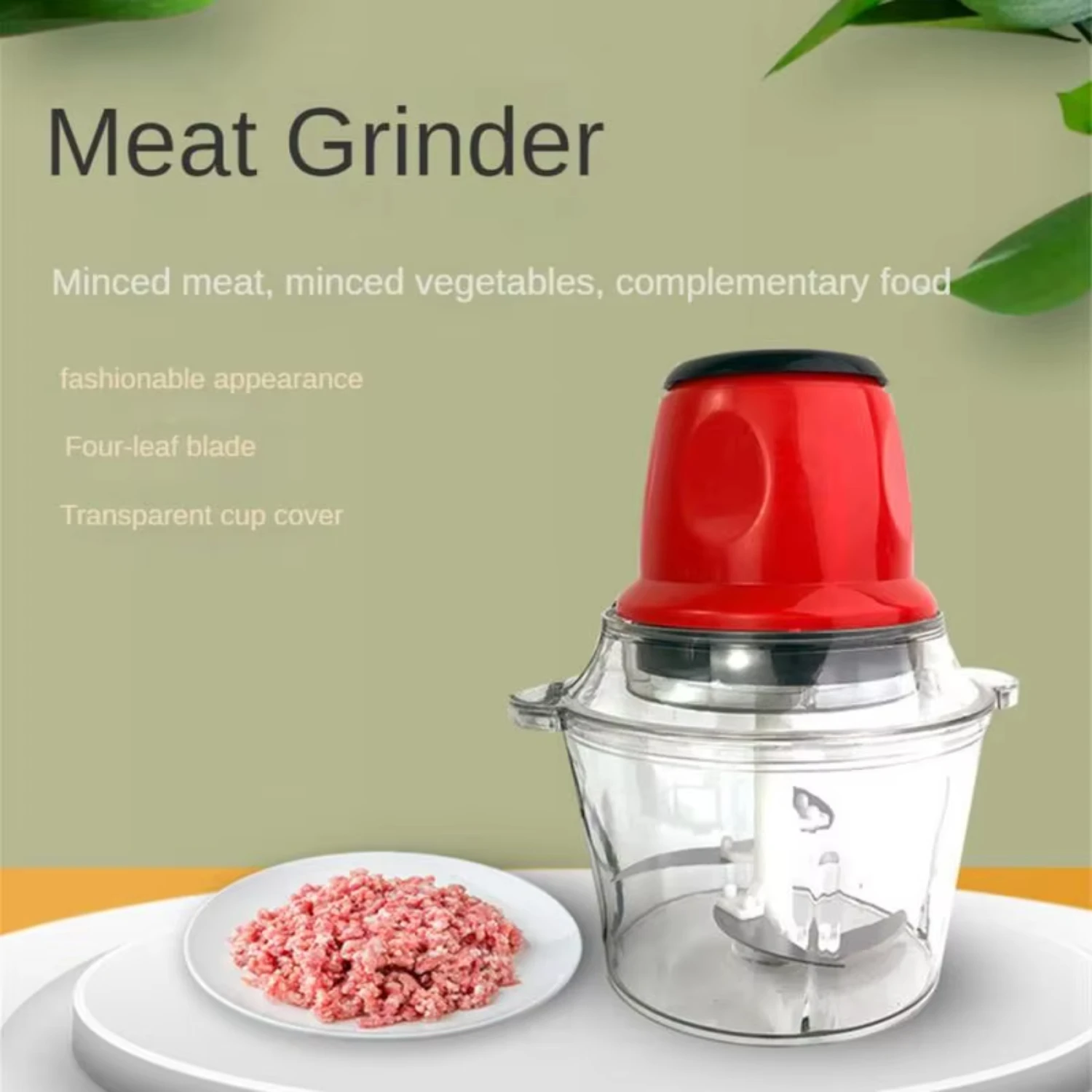 Meat Grinder 2l Powerful Minced Meat Minced Garlic Vegetable Food Processor Meat Slicer Machine Kitchen Crusher
Meat Grinder 2l Powerful Minced Meat Minced Garlic Vegetable Food Processor Meat Slicer Machine Kitchen Crusher