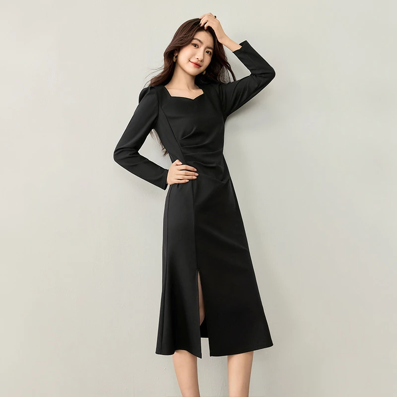 SENTUBILA Women's Simple Bodycon Dress 2026 Autumn Square Neck Long Sleeve Slim Fit Elegant Commuter Ladies Dresses 153LJ2682
SENTUBILA Women's Simple Bodycon Dress 2026 Autumn Square Neck Long Sleeve Slim Fit Elegant Commuter Ladies Dresses 153LJ2682