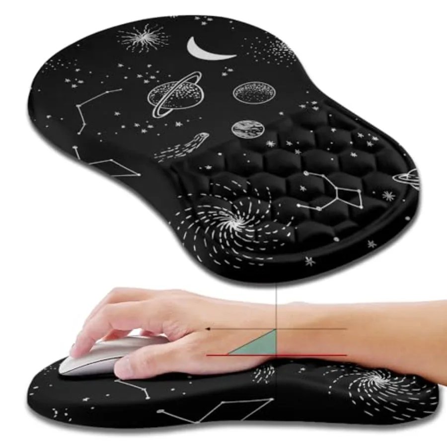 Ergonomic Mouse Pad Wrist Support, Wrist Rest Mousepad for Carpal Tunnel Pain Relief with Integrated Memory Foam Slope Massage
Ergonomic Mouse Pad Wrist Support, Wrist Rest Mousepad for Carpal Tunnel Pain Relief with Integrated Memory Foam Slope Massage
