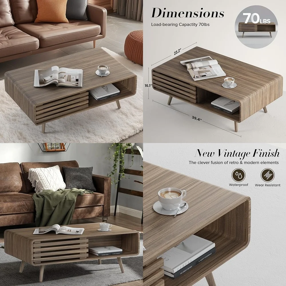 Café TablesFarmhouse Coffee Table with Storage Easy Assembly Wood Living Room Furniture
Café TablesFarmhouse Coffee Table with Storage Easy Assembly Wood Living Room Furniture