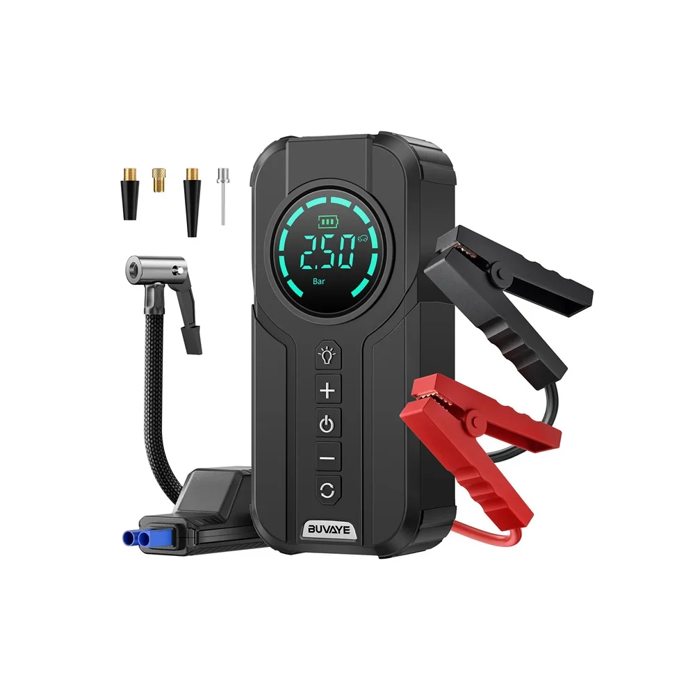 Multifunctional Portable Wireless Car Emergency Starter with Tire Inflator Pump, Air Compressor
Multifunctional Portable Wireless Car Emergency Starter with Tire Inflator Pump, Air Compressor