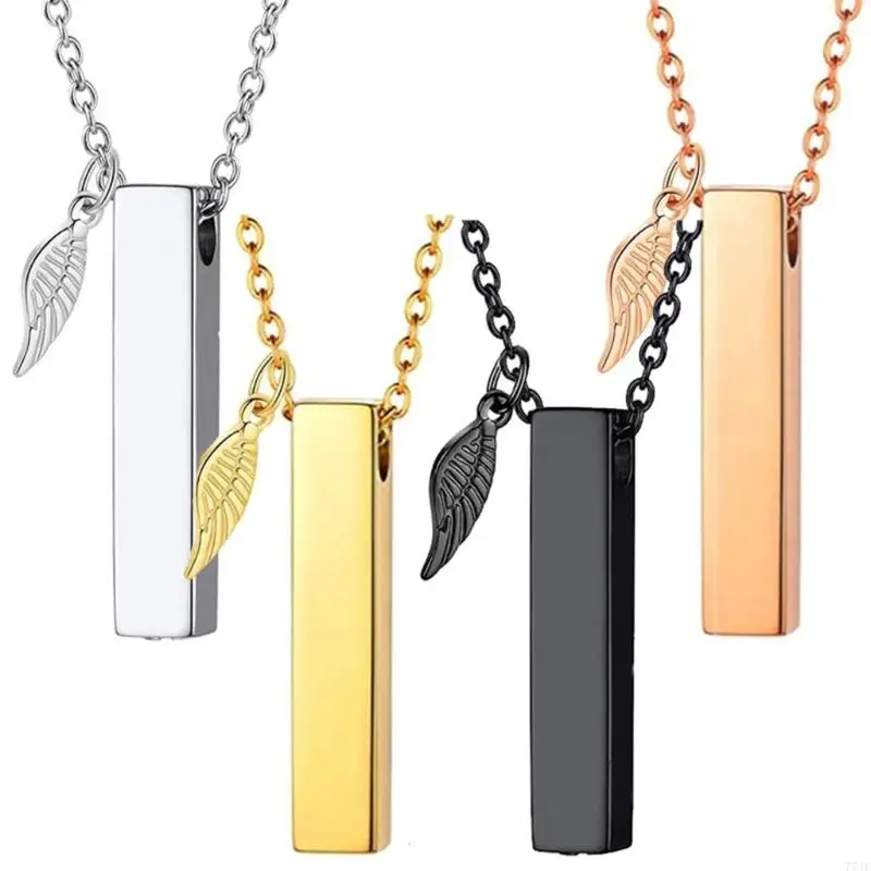 77JF Pet Loss Memorial Necklace Angelic Wing Keepsakes Rectangular Ashes Holder Jewelry
77JF Pet Loss Memorial Necklace Angelic Wing Keepsakes Rectangular Ashes Holder Jewelry