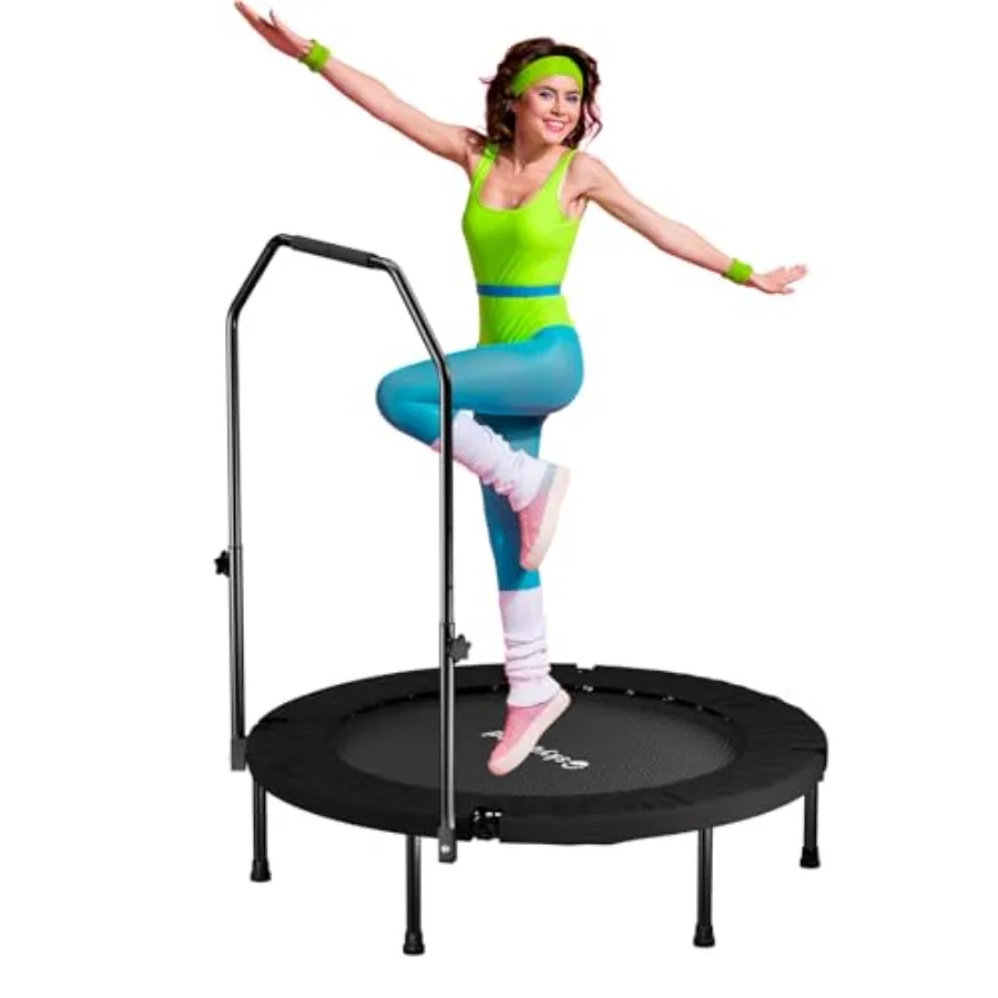 Indoor/Garden rebounder trampoline for adults: steel frame black 3 adjustable foam handles for stability and full-body workout
Indoor/Garden rebounder trampoline for adults: steel frame black 3 adjustable foam handles for stability and full-body workout