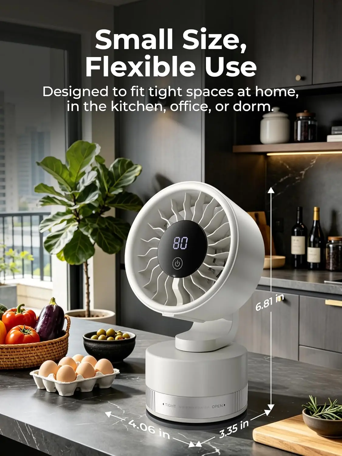 Desk Fan For Bedroom, USB Rechargeable Wall Mount Fan With Suction Cup Base, Digital Display, 6 Speeds, Quiet Oscillating Small
Desk Fan For Bedroom, USB Rechargeable Wall Mount Fan With Suction Cup Base, Digital Display, 6 Speeds, Quiet Oscillating Small