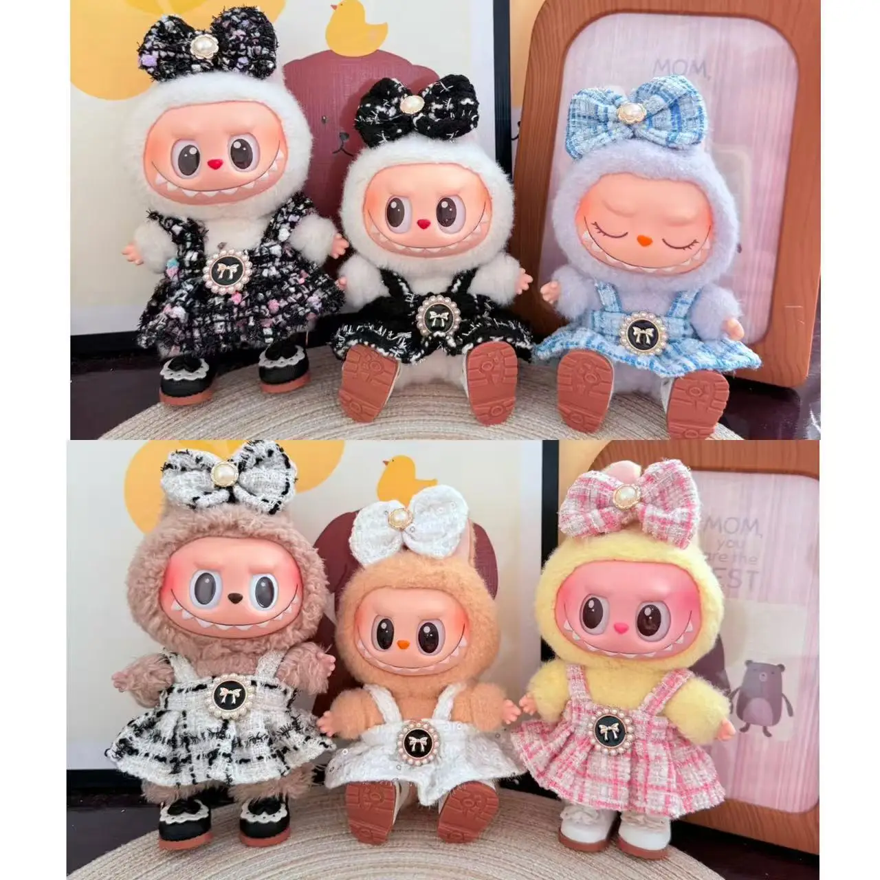 Clothes For Labubu 15/17Cm Dolls Gen 1-3 Playful Fragrant Dress With Princess Shoes Set Apparel Hanging Accessories 
Clothes For Labubu 15/17Cm Dolls Gen 1-3 Playful Fragrant Dress With Princess Shoes Set Apparel Hanging Accessories