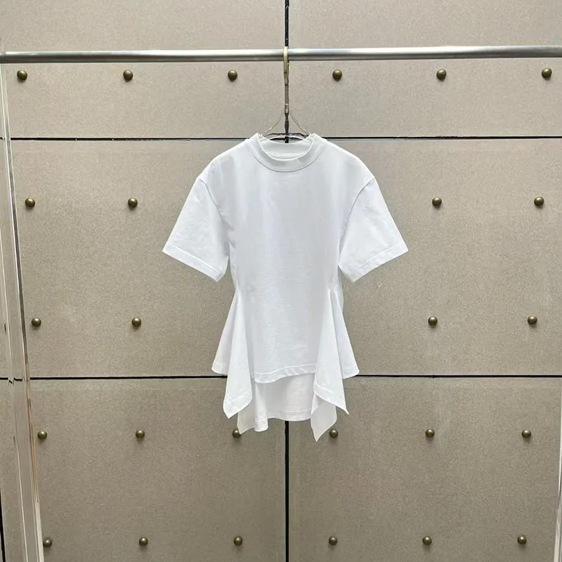 Women's Fitted T-Shirt, Round-Neck Short-Sleeve Asymmetrical Top, High-Quality Commuter Pullover, 2026, New Arrival, Y2K
Women's Fitted T-Shirt, Round-Neck Short-Sleeve Asymmetrical Top, High-Quality Commuter Pullover, 2026, New Arrival, Y2K