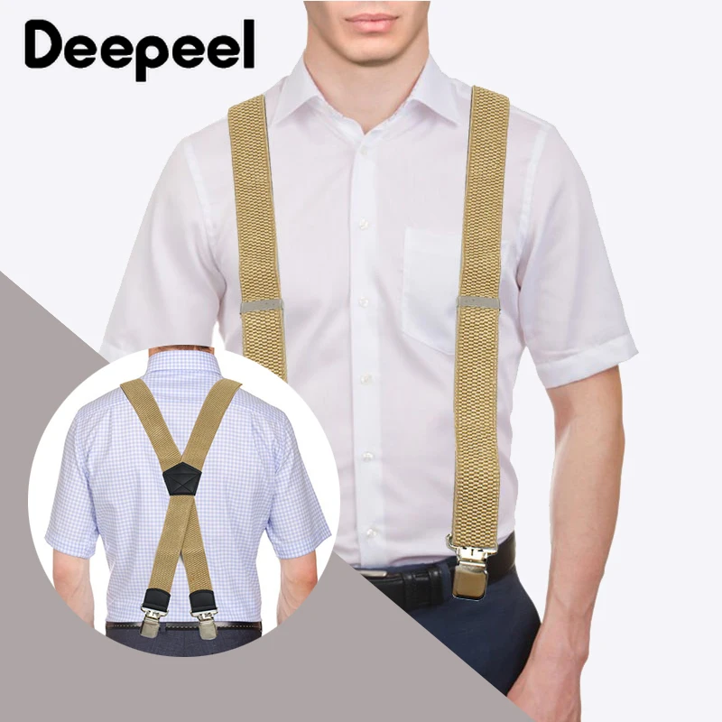 1Pc 3.5*120cm Man Suspenders Adults Men's Braces X-Type 4 Clips Elastic Strap Harness Male Jockstrap Pants Hangers Accessory
1Pc 3.5*120cm Man Suspenders Adults Men's Braces X-Type 4 Clips Elastic Strap Harness Male Jockstrap Pants Hangers Accessory