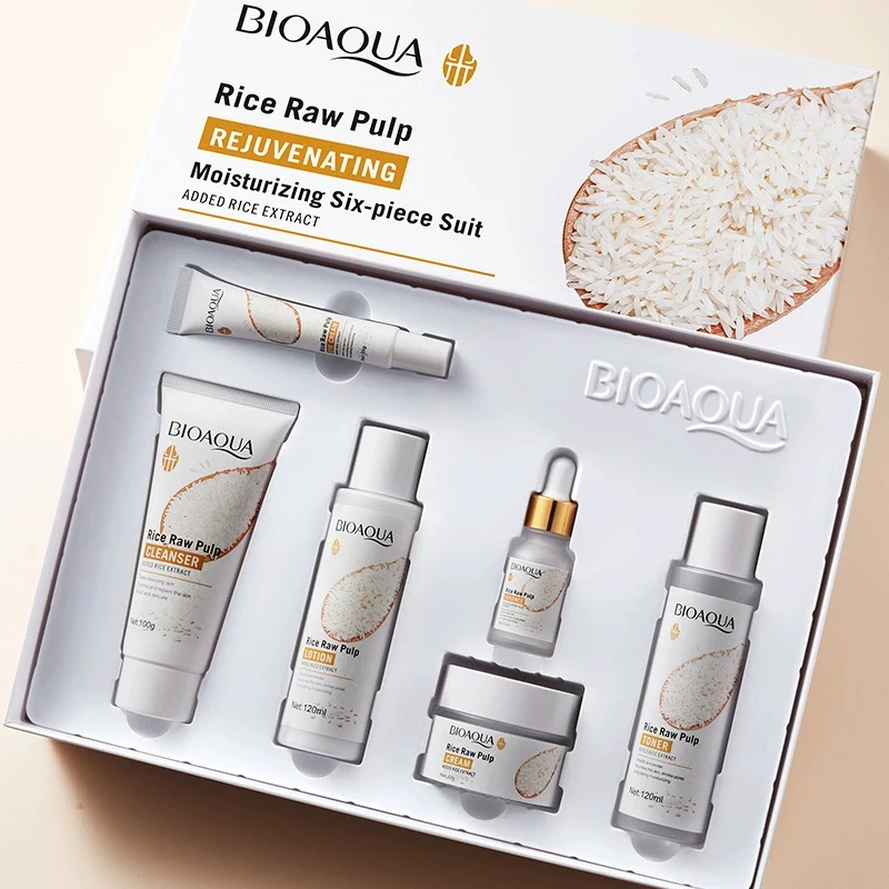 Набор для ухода за кожей лица BIOAOUA Rice Puree Rejuvenating And Moisturizing, 6 шт., отбеливающий, подтягивающий, антивозрастной, портативный, для путешествий.
Набор для ухода за кожей лица BIOAOUA Rice Puree Rejuvenating And Moisturizing, 6 шт., отбеливающий, подтягивающий, антивозрастной, портативный, для путешествий.