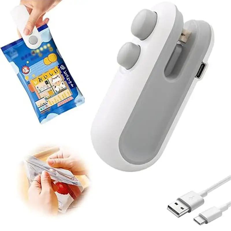 Mini Portable Heat Bag Sealing Machine 2-in-1 Rechargeable Multifunction Bag Clip Sealer for DIY Crafts And Fresh Food Storage
Mini Portable Heat Bag Sealing Machine 2-in-1 Rechargeable Multifunction Bag Clip Sealer for DIY Crafts And Fresh Food Storage