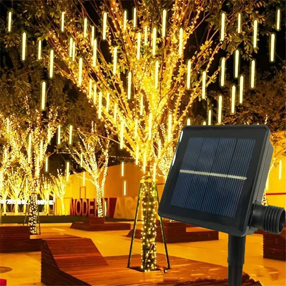 8 Tubes Christmas Decoration Solar Meteor Shower Light 30/50CM LED String Light Garlands for Wedding Garden Fairy Holiday Light
8 Tubes Christmas Decoration Solar Meteor Shower Light 30/50CM LED String Light Garlands for Wedding Garden Fairy Holiday Light