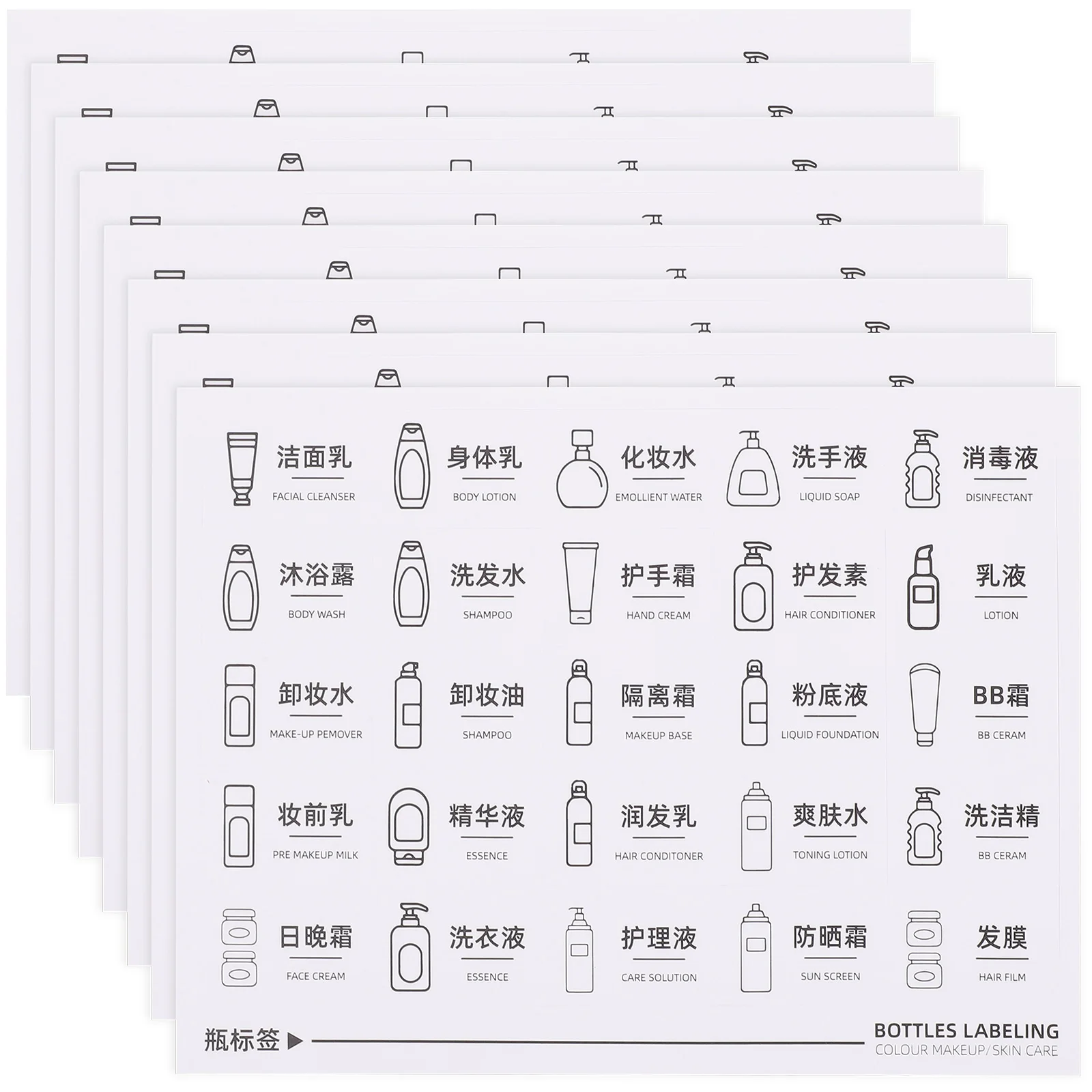 8 Sheets Waterproof Skincare Labels Stickers Self Adhesive Bathroom Toiletries Clear Visible ganization For Bottles
8 Sheets Waterproof Skincare Labels Stickers Self Adhesive Bathroom Toiletries Clear Visible ganization For Bottles