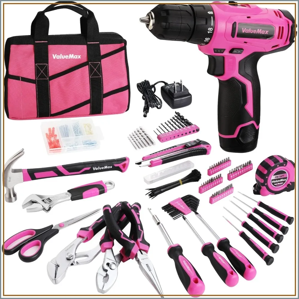 233-Piece Home Tool Kit with 12V Cordless Drill, Power Tool Set with Storage Bag, DIY & Daily Repair Combo
233-Piece Home Tool Kit with 12V Cordless Drill, Power Tool Set with Storage Bag, DIY & Daily Repair Combo