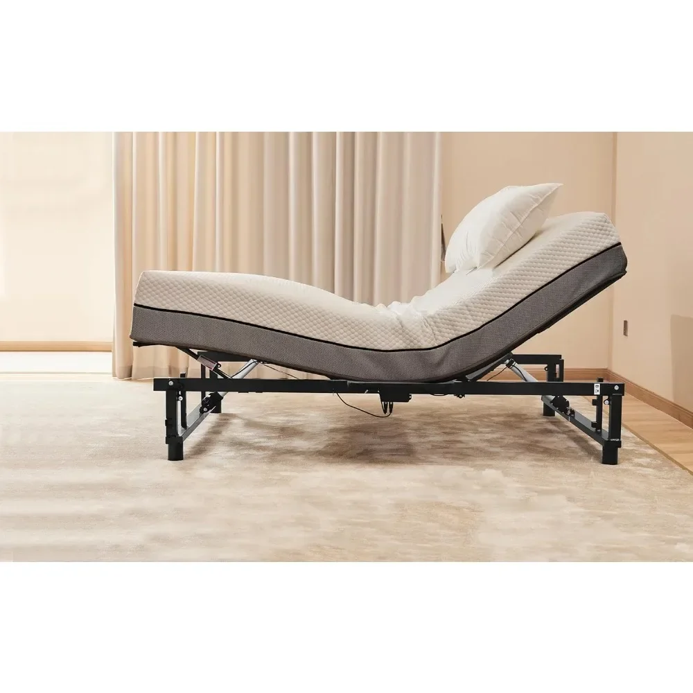 Adjustable bed frame, ergonomic bed frame, head and foot tilt, zero gravity, wireless remote control, easy tool assembly
Adjustable bed frame, ergonomic bed frame, head and foot tilt, zero gravity, wireless remote control, easy tool assembly