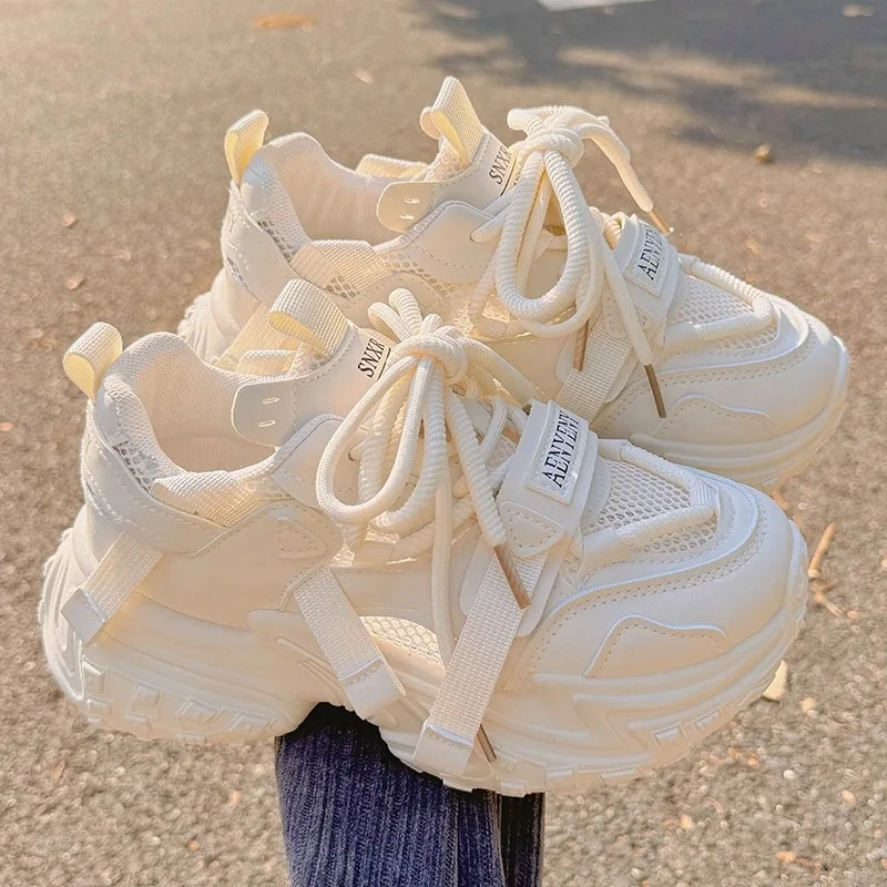 Women's Mesh Chunky Dad Shoes Platform Breathable Non Slip Comfortable Casual Sport Sneakers White Trendy 2026 New Arrival
Women's Mesh Chunky Dad Shoes Platform Breathable Non Slip Comfortable Casual Sport Sneakers White Trendy 2026 New Arrival