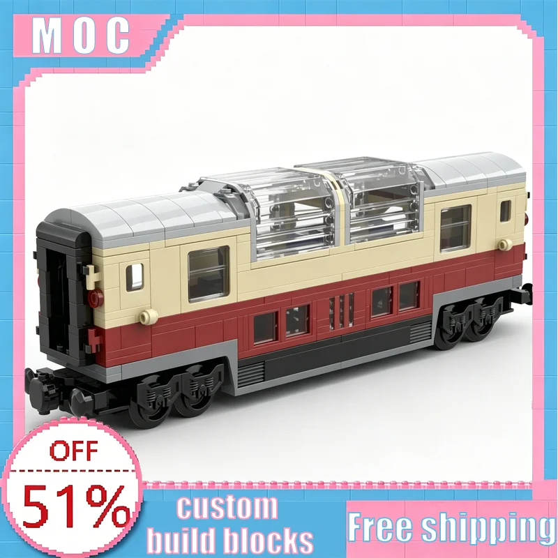 401PCS MOC Dome Panorama 6-Wide Tan/Red Passenger Train Car Building Model Creative Building Block Educational Assembly Toy Gift
401PCS MOC Dome Panorama 6-Wide Tan/Red Passenger Train Car Building Model Creative Building Block Educational Assembly Toy Gift