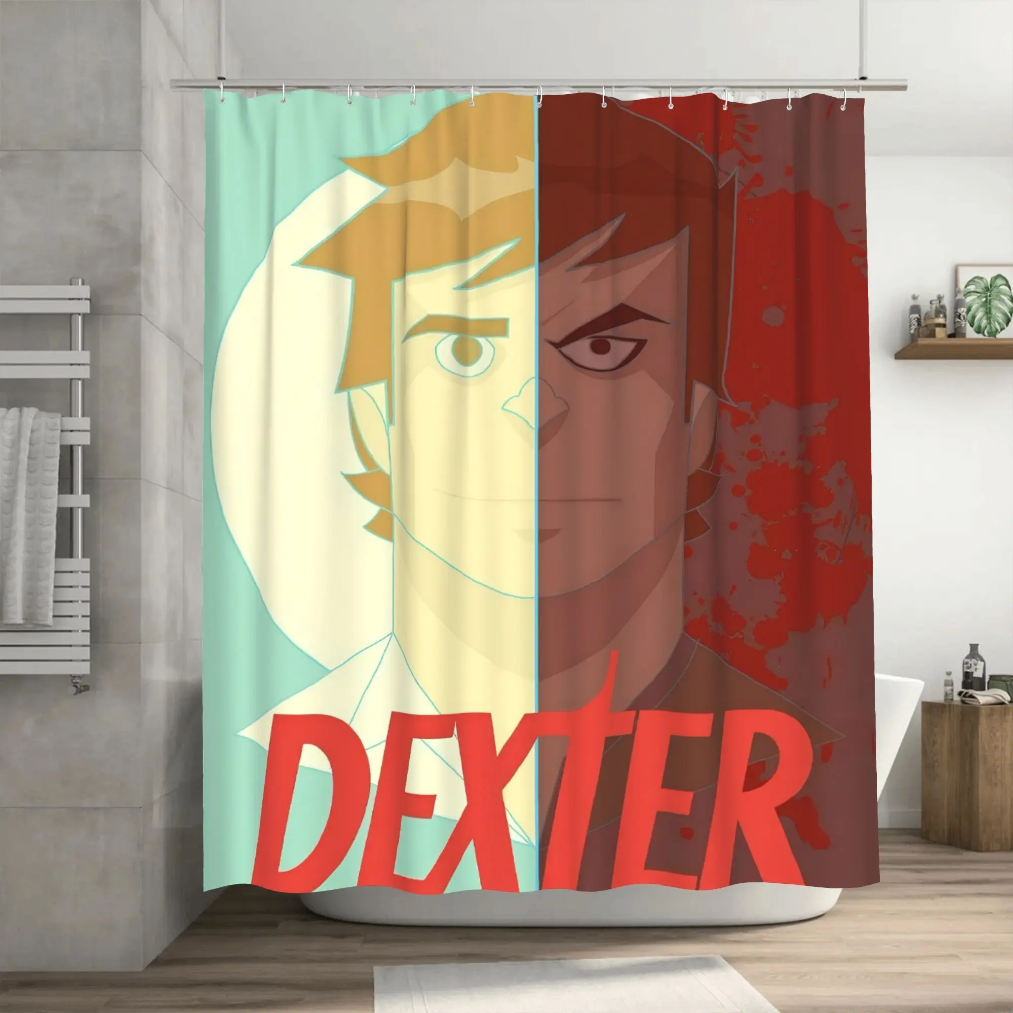 Dexter, Занавеска для душа с крючками, Интересный подарок на день рождения, Перегородка для ванны, Украшение ванной комнаты, Аксессуары для ванной комнаты
Dexter, Занавеска для душа с крючками, Интересный подарок на день рождения, Перегородка для ванны, Украшение ванной комнаты, Аксессуары для ванной комнаты