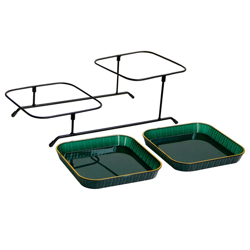 Double Layer Cake Pan Fruit Plate Iron Rack Snacks Tray Desktop ganizer Container Fashion Food Party Dessert Storage Decorative
Double Layer Cake Pan Fruit Plate Iron Rack Snacks Tray Desktop ganizer Container Fashion Food Party Dessert Storage Decorative