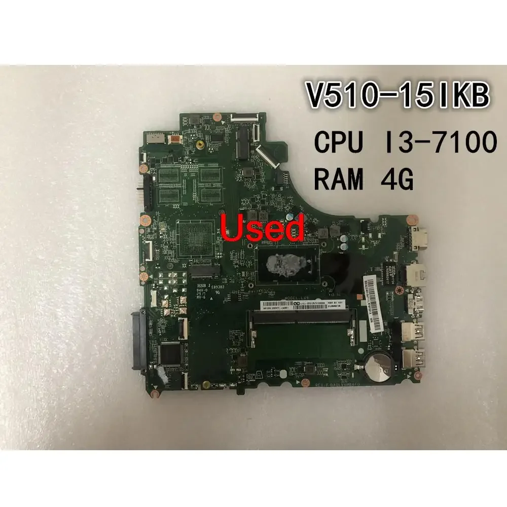 Используется для Lenovo V510-15IKB, материнская плата для ноутбука, процессор I3-7100U UMA 4G FRU 5B20M31847
Используется для Lenovo V510-15IKB, материнская плата для ноутбука, процессор I3-7100U UMA 4G FRU 5B20M31847