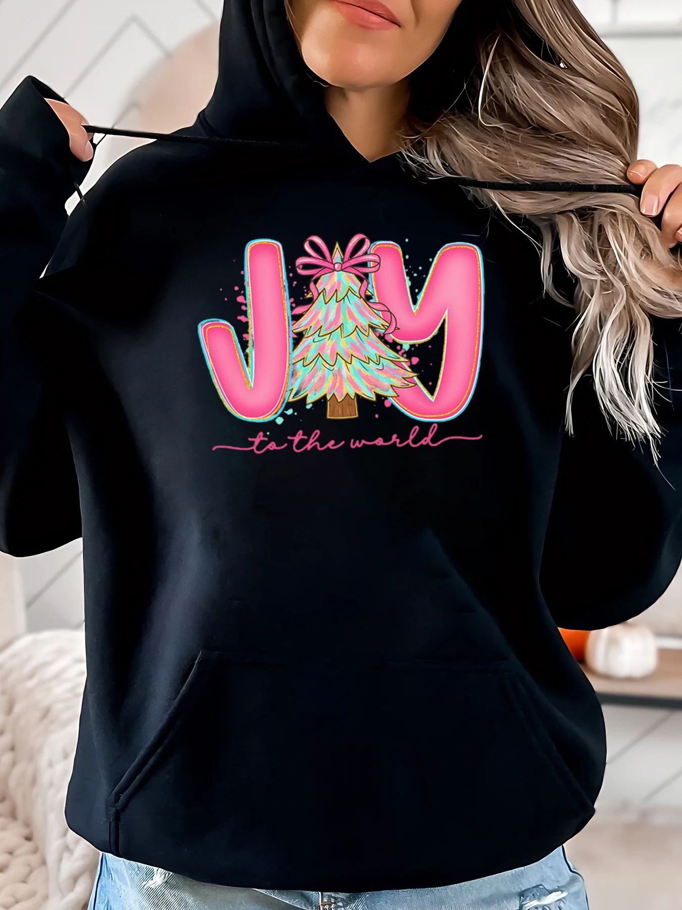 Christmas Trees Print Holiday Hoodie Women Casual Wear Winter Outfit Black Plus-Size
Christmas Trees Print Holiday Hoodie Women Casual Wear Winter Outfit Black Plus-Size