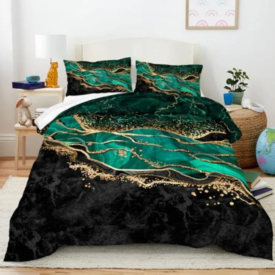 Comforter Set Emerald Marble Bedding Comforter Set Metallic Foil Print Black Gold Bedding Dark Abstract Modern Comforter Set
Comforter Set Emerald Marble Bedding Comforter Set Metallic Foil Print Black Gold Bedding Dark Abstract Modern Comforter Set