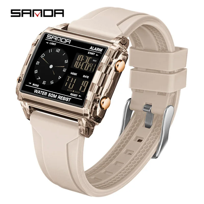 Big Face Square Digital Wristwatch for Men And Women Multi-Function Dual Time Countdown Waterproof Luminous Electronic Watch
Big Face Square Digital Wristwatch for Men And Women Multi-Function Dual Time Countdown Waterproof Luminous Electronic Watch