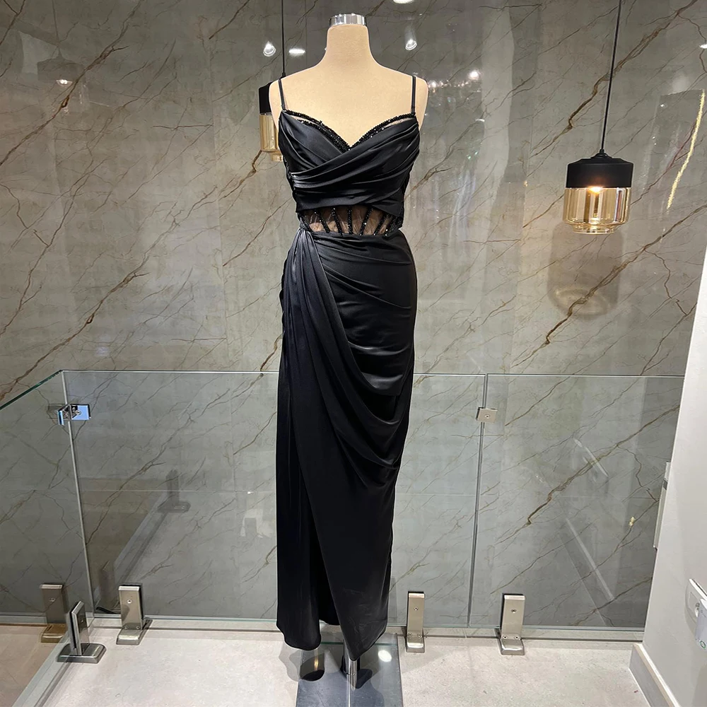 Luxury Evening Dresses Spaghetti Straps V Neck Beading Sexy Gowns for Women 2023 Sheath Side Slit Ankle Length Prom Gown
Luxury Evening Dresses Spaghetti Straps V Neck Beading Sexy Gowns for Women 2023 Sheath Side Slit Ankle Length Prom Gown