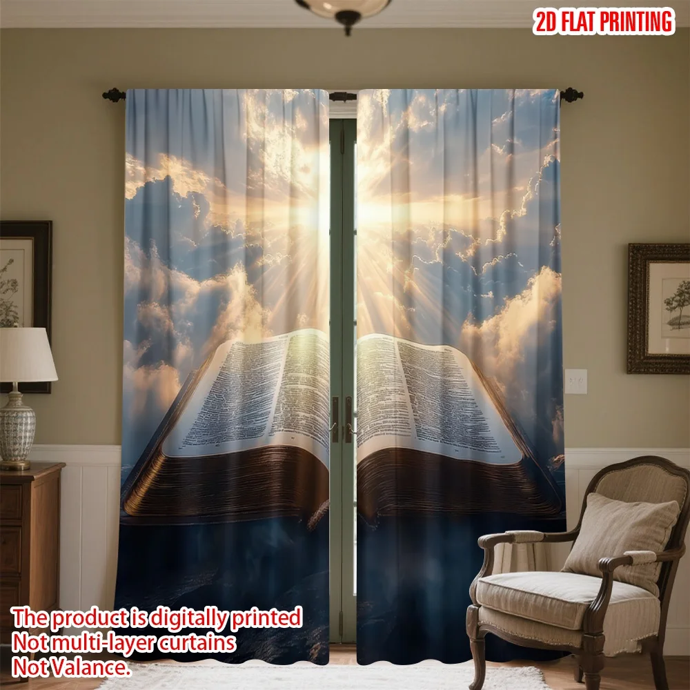 2D flat printing 2pcs Curtain Sunlit Open Book Digital Printed Polyester Drapes Festive Curtains Perfect for All Occasions for
2D flat printing 2pcs Curtain Sunlit Open Book Digital Printed Polyester Drapes Festive Curtains Perfect for All Occasions for