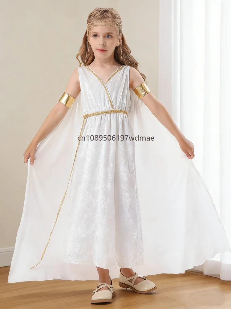 Retro Egyptian Goddess enfant Carnival Stage Performance Costume Mädchen Greek Princess Shawl Long Dress School Party Outfits
Retro Egyptian Goddess enfant Carnival Stage Performance Costume Mädchen Greek Princess Shawl Long Dress School Party Outfits