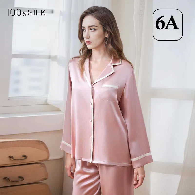 100% Mulberry Silk Pajamas Women Luxury Long Sleeve Soft Breathable Sleepwear Nightwear Set
100% Mulberry Silk Pajamas Women Luxury Long Sleeve Soft Breathable Sleepwear Nightwear Set