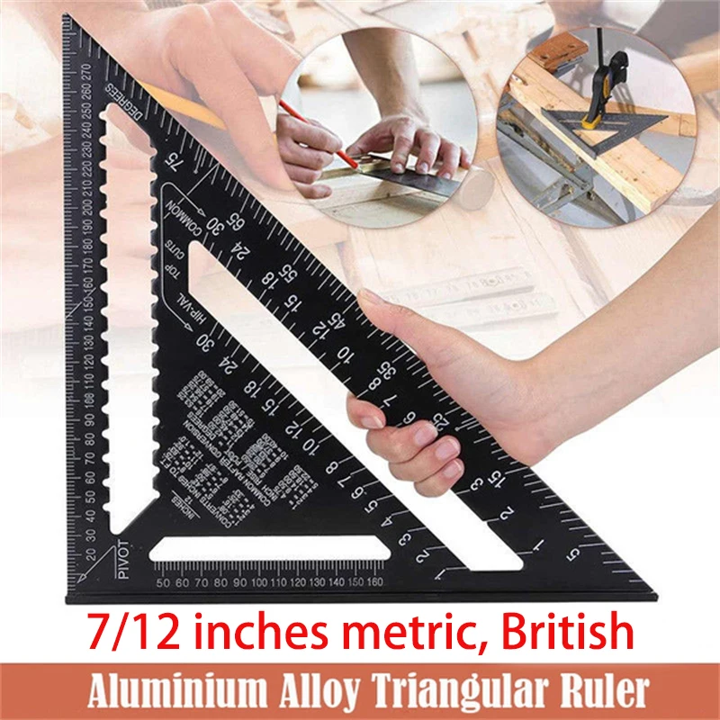 7-12 in triangular ruler carpenter measuring tool metric and imperial alloy metal woodworking tool triangular ruler protractor
7-12 in triangular ruler carpenter measuring tool metric and imperial alloy metal woodworking tool triangular ruler protractor