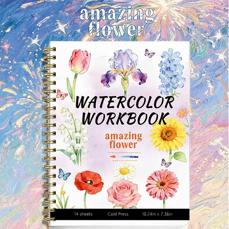 Floral Watercolor Practice Workbook - Amazing Flower Theme, Cold Press Paper, Thoughtful Gift for Anyone Who Needs Calm & Creati
Floral Watercolor Practice Workbook - Amazing Flower Theme, Cold Press Paper, Thoughtful Gift for Anyone Who Needs Calm & Creati