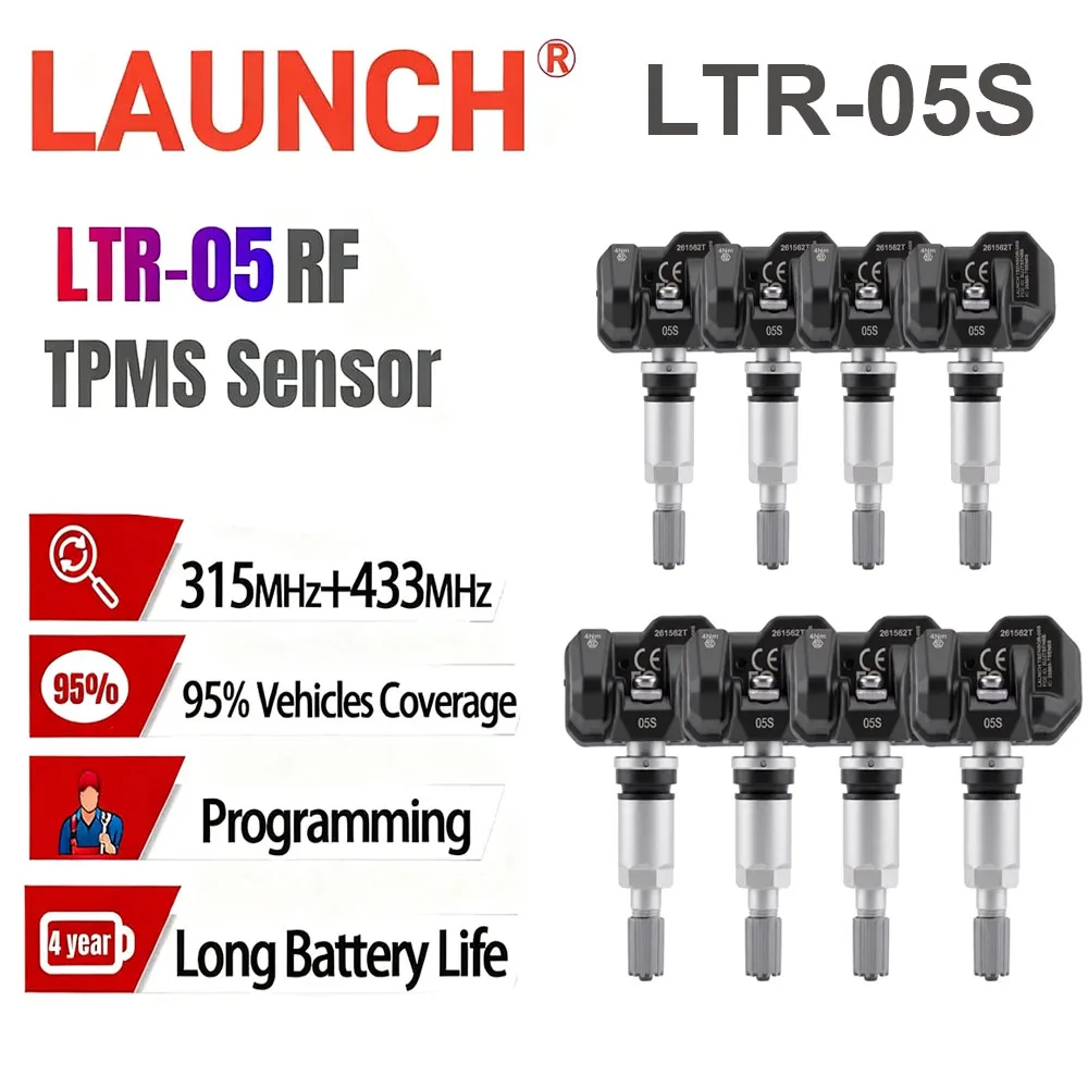 Launch LTR05 RF TPMS Sensor LTR05S 315MHz & 433MHz Universal Programmable Tire Pressure Monitoring System for Mercedes BMW
Launch LTR05 RF TPMS Sensor LTR05S 315MHz & 433MHz Universal Programmable Tire Pressure Monitoring System for Mercedes BMW