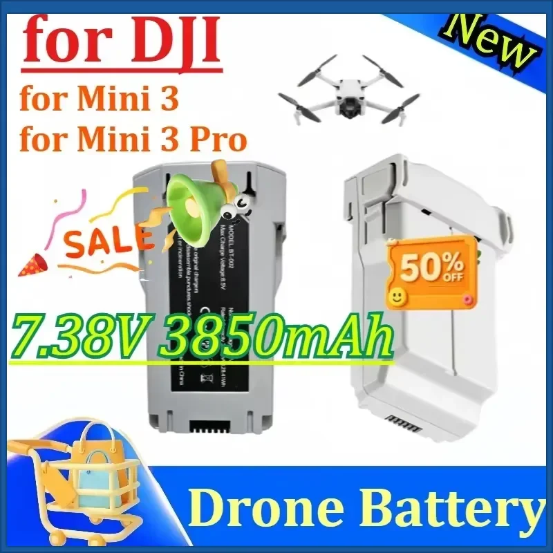 7.38V 3850mAh 28.41Wh High Flight Time Li-Polymer Replacement Battery for DJI Mini 3/Mini 3 Pro RC Drone Quadcopter Spare
7.38V 3850mAh 28.41Wh High Flight Time Li-Polymer Replacement Battery for DJI Mini 3/Mini 3 Pro RC Drone Quadcopter Spare
