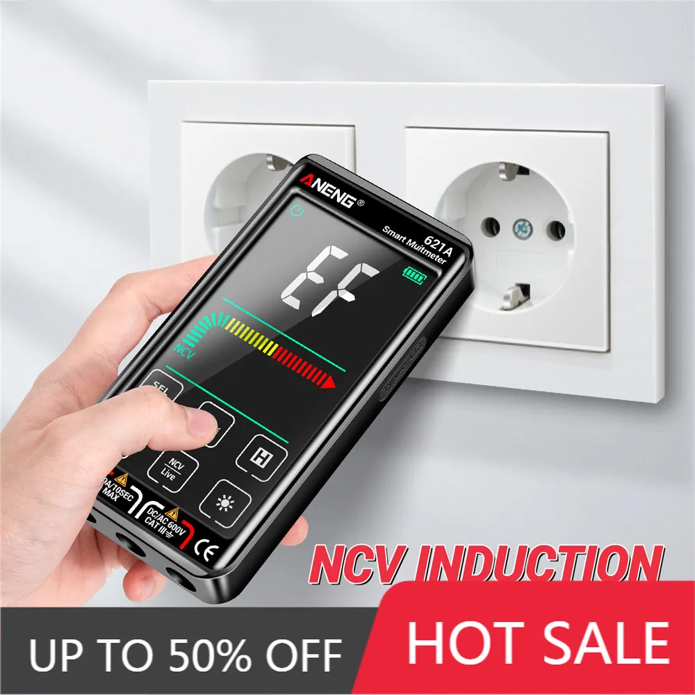 Auto Range True RMS AC DC Volt Current Meter ANENG 621A Digital Touch Multimeter
Auto Range True RMS AC DC Volt Current Meter ANENG 621A Digital Touch Multimeter