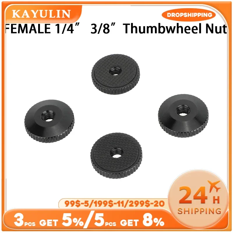 KAYULIN 1/4 Inch 3/8 Inch Female Thumb Screw Nut For microphone Bracket Bike Mobile Cell Phone Stand Holder Tablet Nut Adapter
KAYULIN 1/4 Inch 3/8 Inch Female Thumb Screw Nut For microphone Bracket Bike Mobile Cell Phone Stand Holder Tablet Nut Adapter