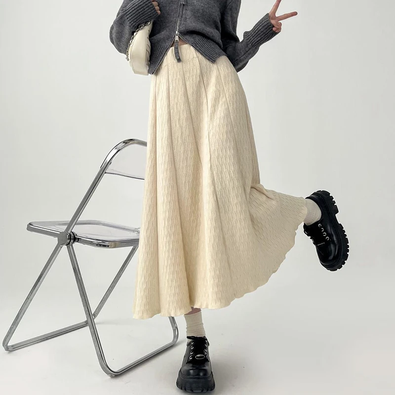 Gidyq Autumn Fashion Women Skirt Casual Korean Streetwear All Match Midi Skirts Y2K High Waist Female Elegant A Line Skirts New
Gidyq Autumn Fashion Women Skirt Casual Korean Streetwear All Match Midi Skirts Y2K High Waist Female Elegant A Line Skirts New
