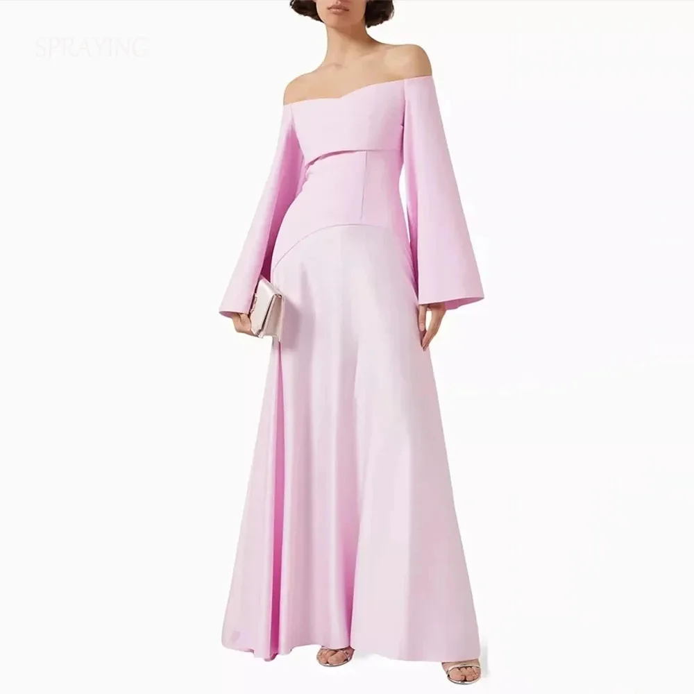 SPRAYING Classic Birthday Party Dress Satin&Jersey A-line Formal Evening Dress Off Shoulder Ruched Celebrity Dress Customized
SPRAYING Classic Birthday Party Dress Satin&Jersey A-line Formal Evening Dress Off Shoulder Ruched Celebrity Dress Customized