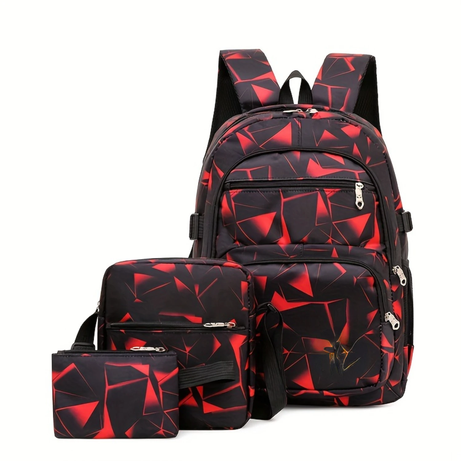 Geometric Print Backpack Set - Stylish Preppy Style for Work, Travel & School - Includes Crossbody Bag & Coin Purse
Geometric Print Backpack Set - Stylish Preppy Style for Work, Travel & School - Includes Crossbody Bag & Coin Purse