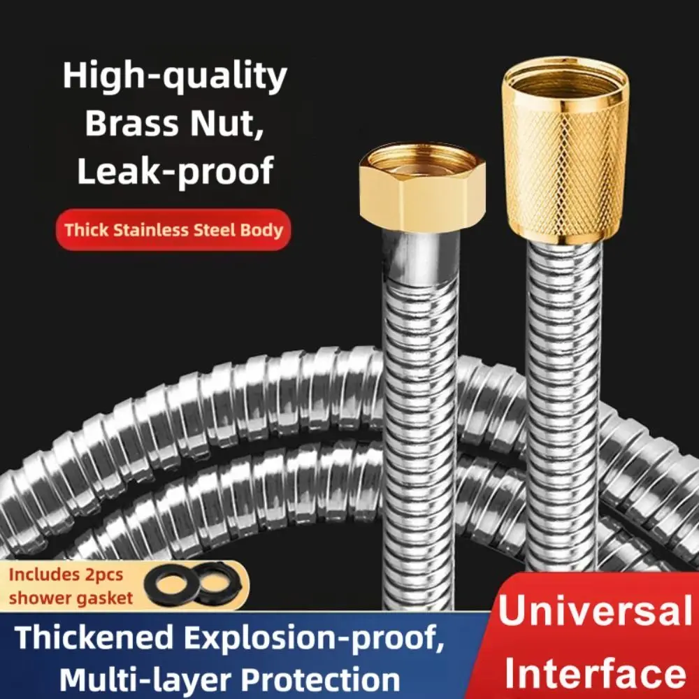 Stainless Steel Shower Hose Reinforced Brass Nut Handheld Shower Head Hose Leakproof High Pressure Replacement Hose Bathroom
Stainless Steel Shower Hose Reinforced Brass Nut Handheld Shower Head Hose Leakproof High Pressure Replacement Hose Bathroom