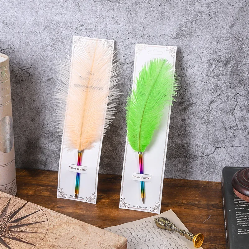 15 Colors Ostrich Feather Quill Ballpoint Pen For Wedding Gift Signature Pen Birthday Party Gift Home Decoration Office School
15 Colors Ostrich Feather Quill Ballpoint Pen For Wedding Gift Signature Pen Birthday Party Gift Home Decoration Office School