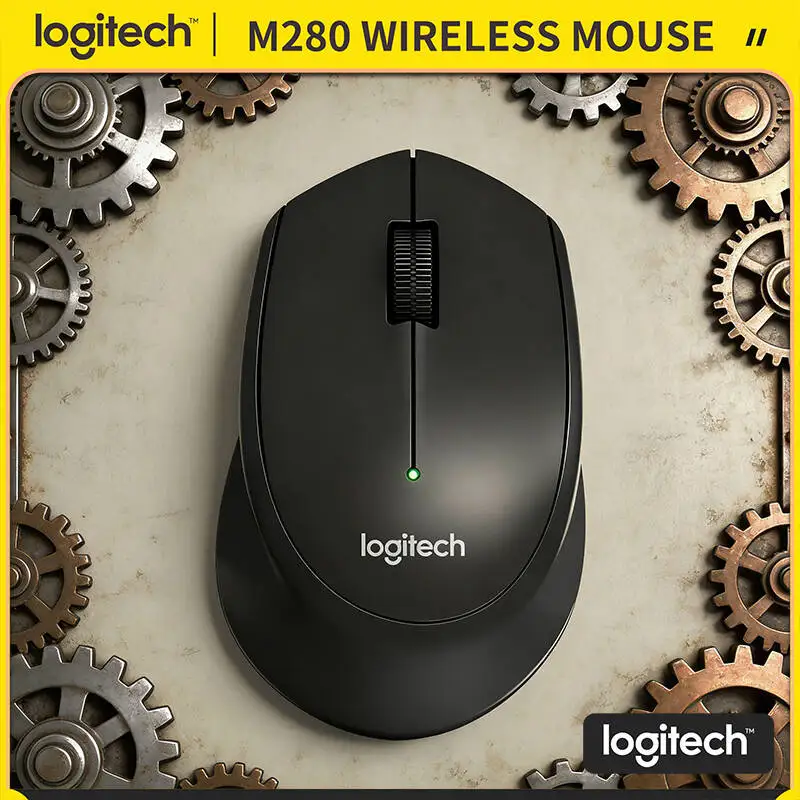 Logitech M280 Wireless Optical Mouse 18-Month Long Battery Life 10m Range 1000 DPI for Windows Mac Linux
