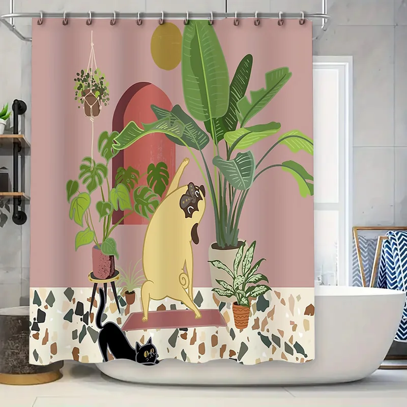 Bathroom Curtain Cat Plant Pattern Shower Curtains Modern Home Decor Washable Artistic Cute Animal Lover Gift Unique Design
Bathroom Curtain Cat Plant Pattern Shower Curtains Modern Home Decor Washable Artistic Cute Animal Lover Gift Unique Design