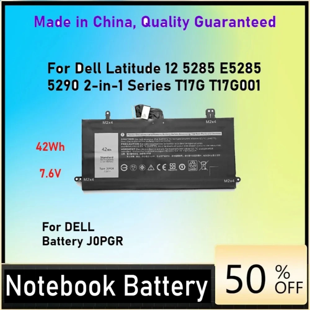 42Wh JOPGR Laptop Battery for Dell Latitude 12 5285 5290 2-in-1 T17G T17G001 T17G002 J0PGR
42Wh JOPGR Laptop Battery for Dell Latitude 12 5285 5290 2-in-1 T17G T17G001 T17G002 J0PGR