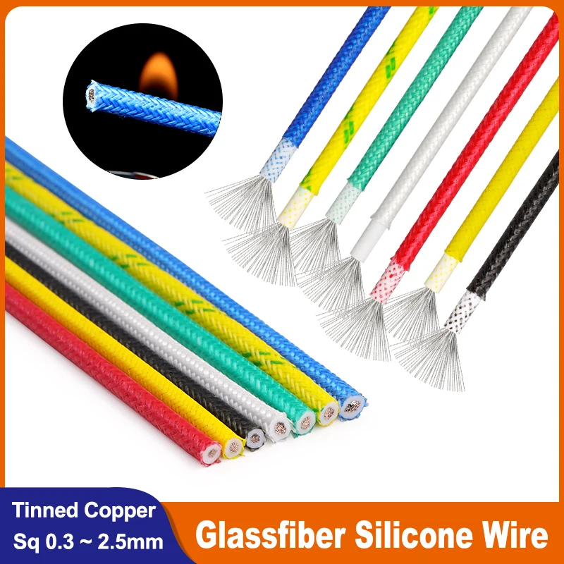 Heat Resistant Cable 200°C Glass Fiber Braided High Temperature Silicone Rubber Wire Square 0.3/0.35/0.5/0.75/1/1.5/2/2.5/4/6mm²
Heat Resistant Cable 200°C Glass Fiber Braided High Temperature Silicone Rubber Wire Square 0.3/0.35/0.5/0.75/1/1.5/2/2.5/4/6mm²
