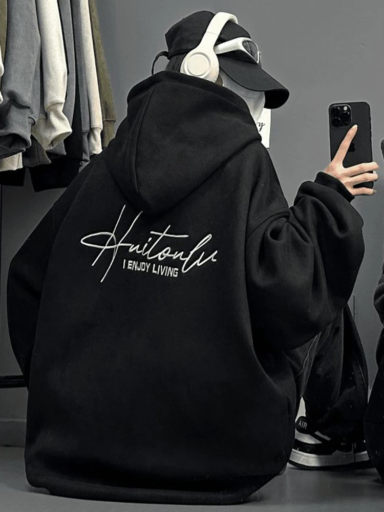 Hiphop Embroidered Hoodie Men's Autumn Winter American Retro Suede Jaet Neutral Sle Couple's Top Loose Fit Casual Wear
Hiphop Embroidered Hoodie Men's Autumn Winter American Retro Suede Jaet Neutral Sle Couple's Top Loose Fit Casual Wear