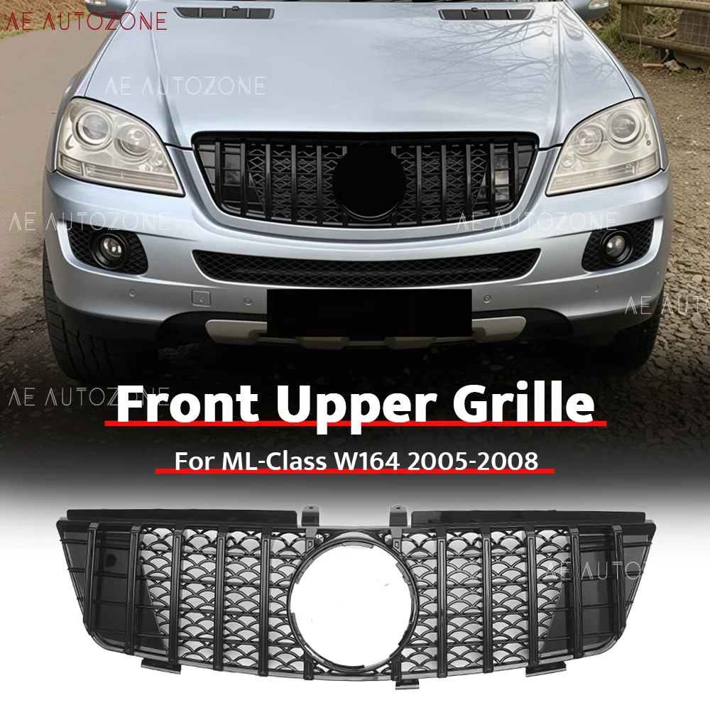 Glossy Black Front Grille For ML-Class W164 2005-2008 ML320 ML350 ML500 ML550
Glossy Black Front Grille For ML-Class W164 2005-2008 ML320 ML350 ML500 ML550