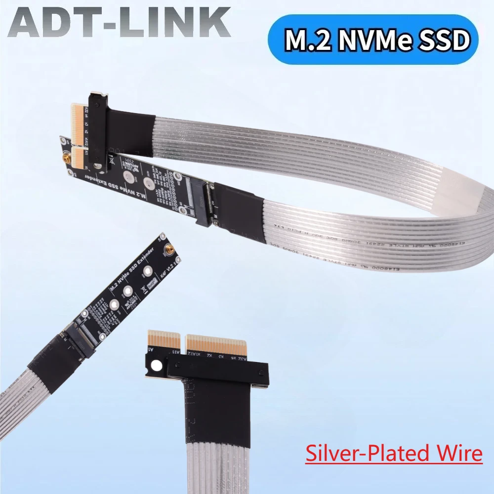 Удлинительный кабель M.2 M Key to PCI-E 4.0 4X Высокоскоростной удлинитель PCI Express Gen4 PCIe X4 для адаптера M2 NVMe Riser Card 2280 22110
Удлинительный кабель M.2 M Key to PCI-E 4.0 4X Высокоскоростной удлинитель PCI Express Gen4 PCIe X4 для адаптера M2 NVMe Riser Card 2280 22110