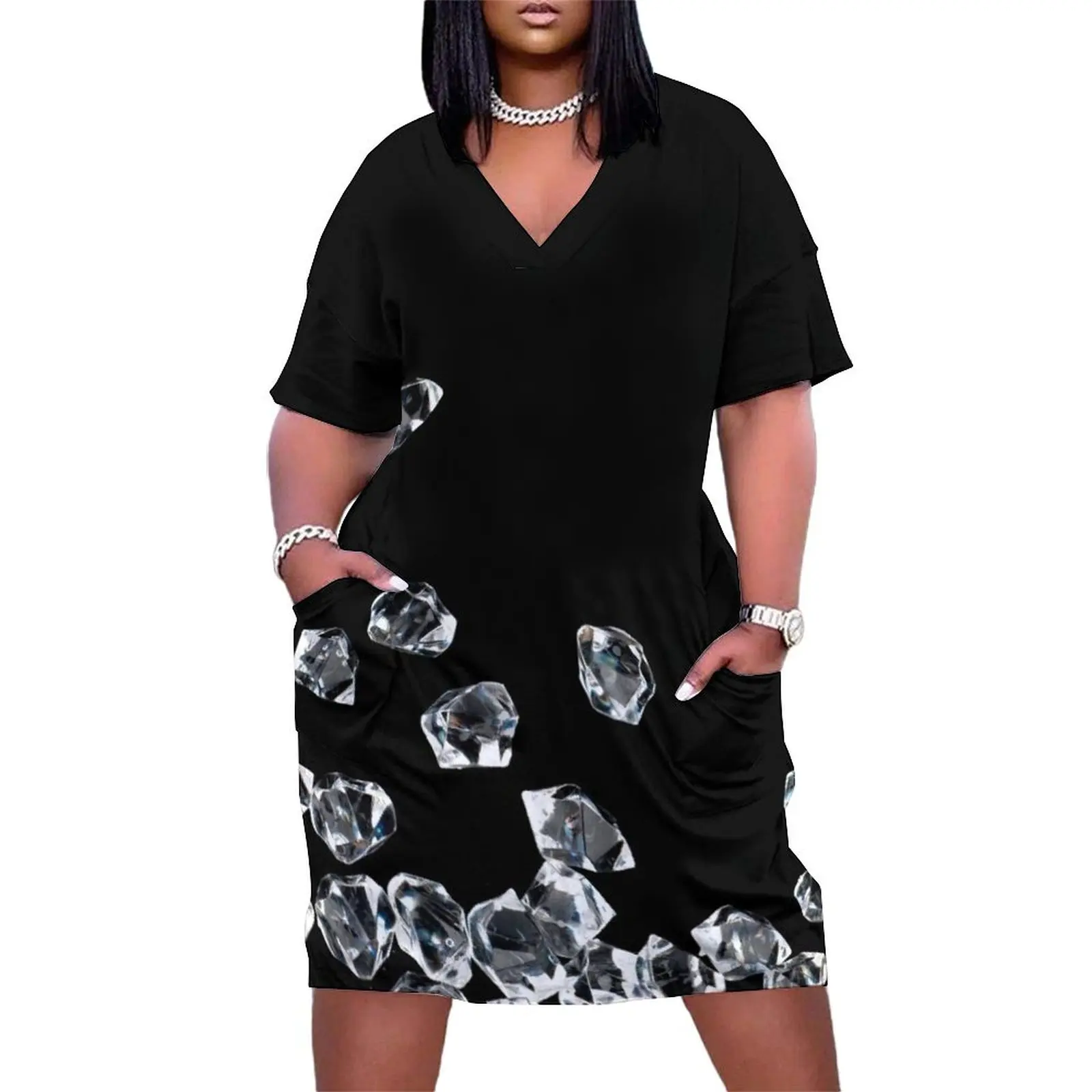 Rolling ice Loose Pocket Dress elegant women's dresses for wedding Dresses for wedding party dress party night
Rolling ice Loose Pocket Dress elegant women's dresses for wedding Dresses for wedding party dress party night